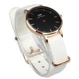  Shop Authentic Daniel Wellington Classic Petite Dover Black Dial White NATO Strap Watch For Women - DW001000314 - Luxxuri