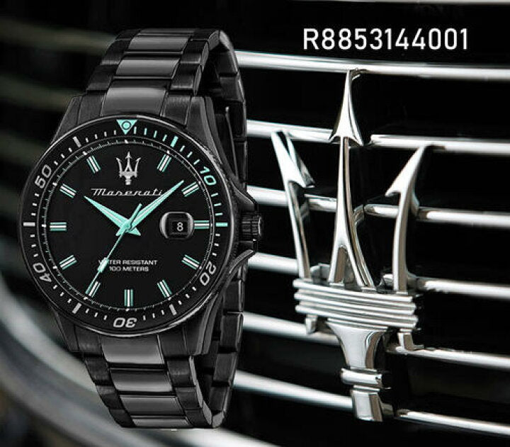  Shop Authentic Maserati SFIDA Aqua Edition Analog Black Dial Black Steel Strap Watch For Men - R8853144001 - Luxxuri