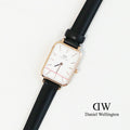 Shop Authentic Daniel Wellington Quadro White Dial Black Leather Strap Watch For Women - DW00100434 - Luxxuri