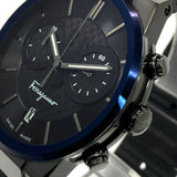  Shop Authentic Salvatore Ferragamo Sapphire Chrono Black Dial Black Rubber Strap Watch for Men - SFME00621 - Luxxuri