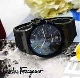  Shop Authentic Salvatore Ferragamo Sapphire Chrono Black Dial Black Rubber Strap Watch for Men - SFME00621 - Luxxuri