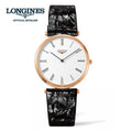  Shop Authentic Longines La Grande Classique De Longines White Dial Black Leather Strap Watch for Women - L4.755.1.91.2 - Luxxuri