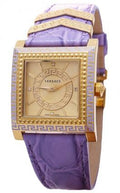  Shop Authentic Versace Day Glam Chronograph Gold Dial Purple Leather Strap Watch for Women - VQF040015 - Luxxuri