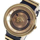 Shop Authentic Versace V Metal Icon Gold Dial Black & Gold Strap Watch for Women - VLC030014 - Luxxuri