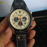  Shop Authentic Fossil Coachman Chronograph White Dial Blue Leather Strap Watch for Men - CH3051 - Luxxuri