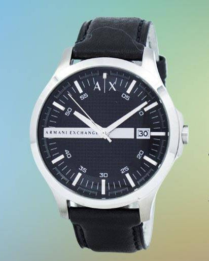  Shop Authentic Armani Exchange Hampton Chronograph Black Dial Black Leather Strap Watch For Men - AX2101 - Luxxuri