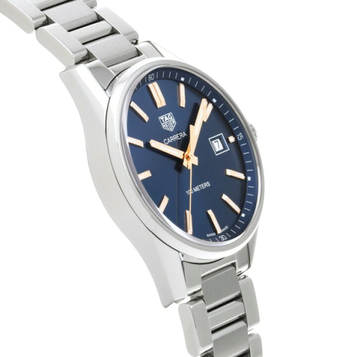 Tag Heuer Carrera Quartz Blue Dial Silver Steel Strap Watch for Women - WAR1112.BA0601