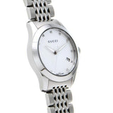  Shop Authentic Gucci G Timeless Diamonds Mother of Pearl Dial Silver Steel Strap Watch For Women - YA126504 - Luxxuri
