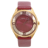  Shop Authentic Marc Jacobs Tether Transparent Red Dial Red Leather Strap Watch for Women - MBM1377 - Luxxuri