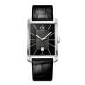  Shop Authentic Calvin Klein Window Black Dial Black Leather Strap Watch for Men - K2M21107 - Luxxuri