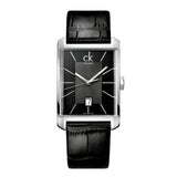  Shop Authentic Calvin Klein Window Black Dial Black Leather Strap Watch for Men - K2M21107 - Luxxuri