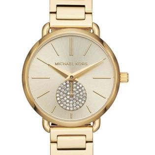  Shop Authentic Michael Kors Portia Quartz Gold Dial Gold Steel Strap Watch For Women - MK3838 - Luxxuri