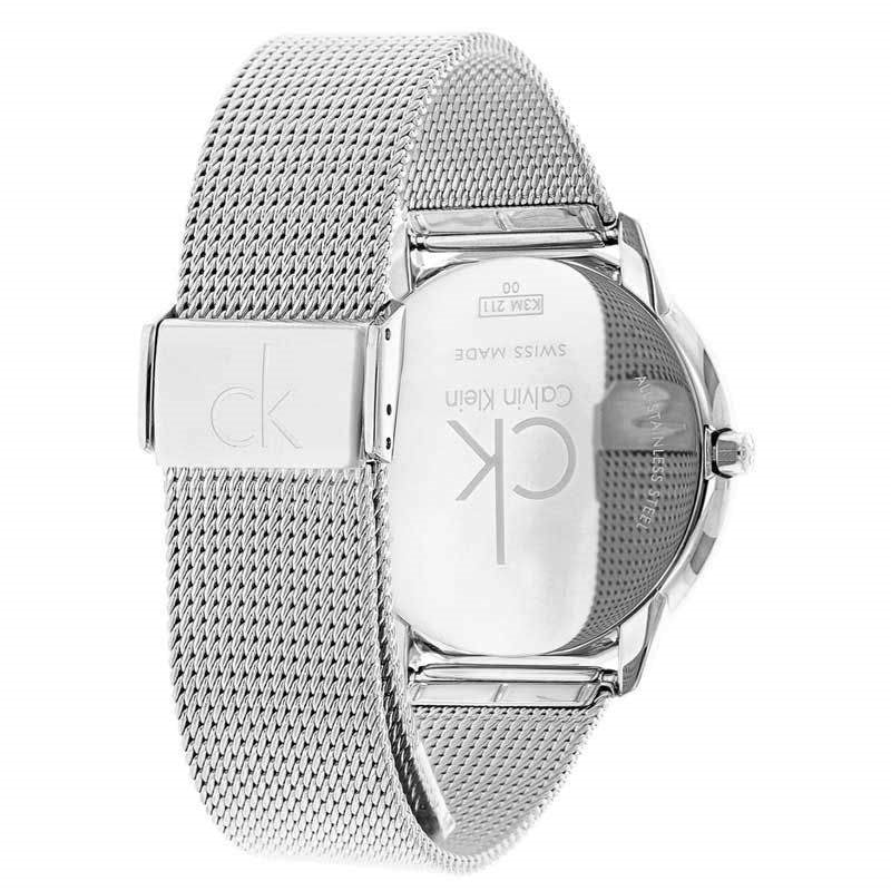  Shop Authentic Calvin Klein Minimal Blue Dial Silver Mesh Bracelet Watch for Women - K3M2212N - Luxxuri