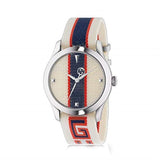  Shop Authentic Gucci G Timeless Quartz White Dial Two Tone NATO Strap Watch For Men - YA1264071 - Luxxuri