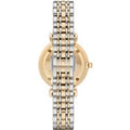 Emporio Armani Gianni T Bar Analog White Dial Two Tone Steel Strap Watch For Women - AR2076