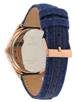  Shop Authentic Guess Little Flirt Quartz Blue Dial Blue Leather Strap Watch For Women - W0456L6 - Luxxuri