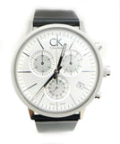  Shop Authentic Calvin Klein Post Minimal White Dial Black Leather Strap Watch for Men - K7627120 - Luxxuri