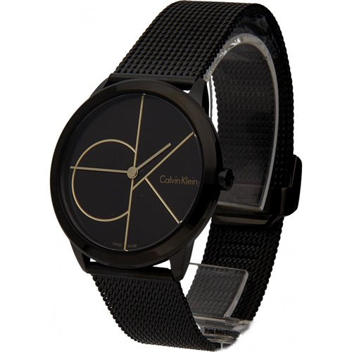  Shop Authentic Calvin Klein Minimal Black Dial Black Mesh Bracelet Watch for Women - K3M224X1 - Luxxuri