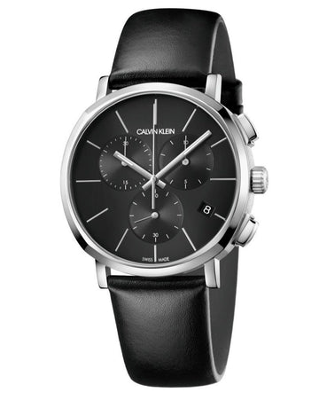  Shop Authentic Calvin Klein Posh Black Dial Black Leather Strap Watch for Men - K8Q371C1 - Luxxuri