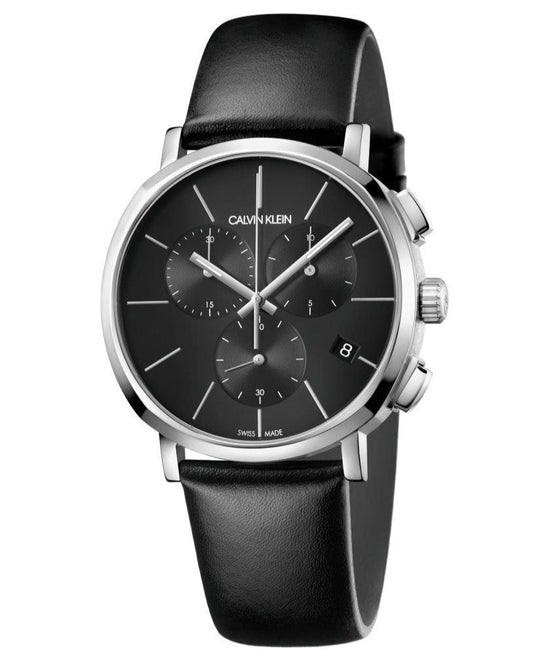  Shop Authentic Calvin Klein Posh Black Dial Black Leather Strap Watch for Men - K8Q371C1 - Luxxuri