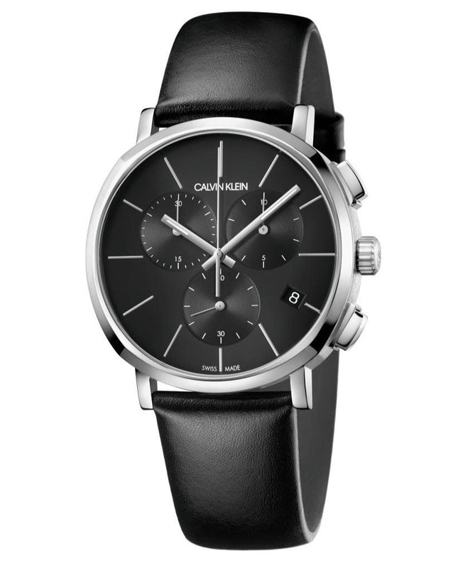  Shop Authentic Calvin Klein Posh Black Dial Black Leather Strap Watch for Men - K8Q371C1 - Luxxuri