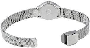  Shop Authentic Calvin Klein Minimal Black Dial Silver Mesh Bracelet Watch for Women - K3M53151 - Luxxuri