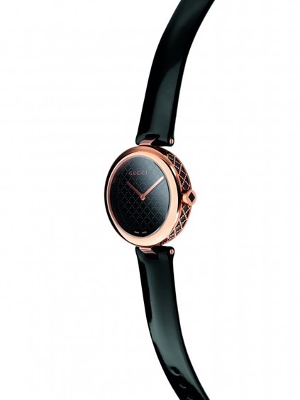  Shop Authentic Gucci Diamantissima Quartz Black Dial Black Leather Strap Watch for Women - YA141401 - Luxxuri