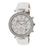  Shop Authentic Michael Kors Parker White Dial White Leather Strap Watch for Women - MK2277 - Luxxuri