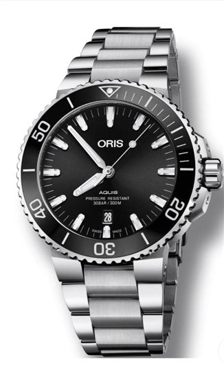  Shop Authentic Oris Aquis Date Black Dial Silver Steel Strap Watch for Men - 0173377304134-0782405PEB - Luxxuri