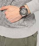  Shop Authentic Fossil Nate Chronograph Grey Dial Brown Leather Strap Watch for Men - JR1424 - Luxxuri