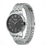  Shop Authentic Hugo Boss Officer Black Dial Silver Steel Strap Watch for Men - 1513614 - Luxxuri