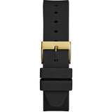  Shop Authentic Guess Fame Quartz Gold Dial Black Leather Strap Watch For Women - GW0548L3 - Luxxuri