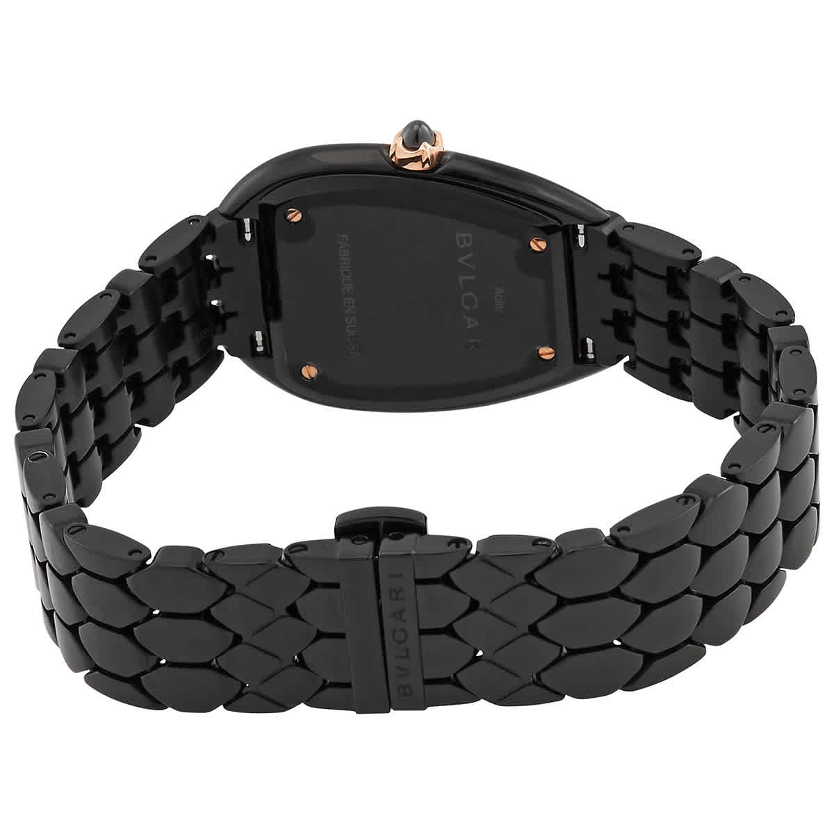  Shop Authentic Bvlgari Serpenti Seduttori Black Dial Black Steel Strap Watch for Women - SERPENTI103704 - Luxxuri