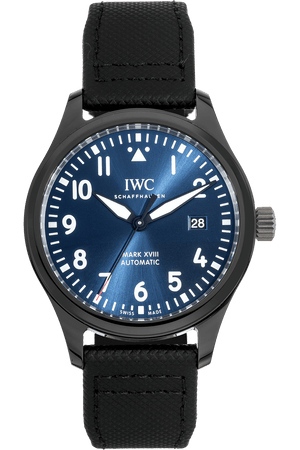  Shop Authentic IWC Pilot’s Watch Mark XVIII Edition “Laureus Sport for Good Foundation" Blue Dial Black Nylon Strap Watch for Men - IW324703 - Luxxuri