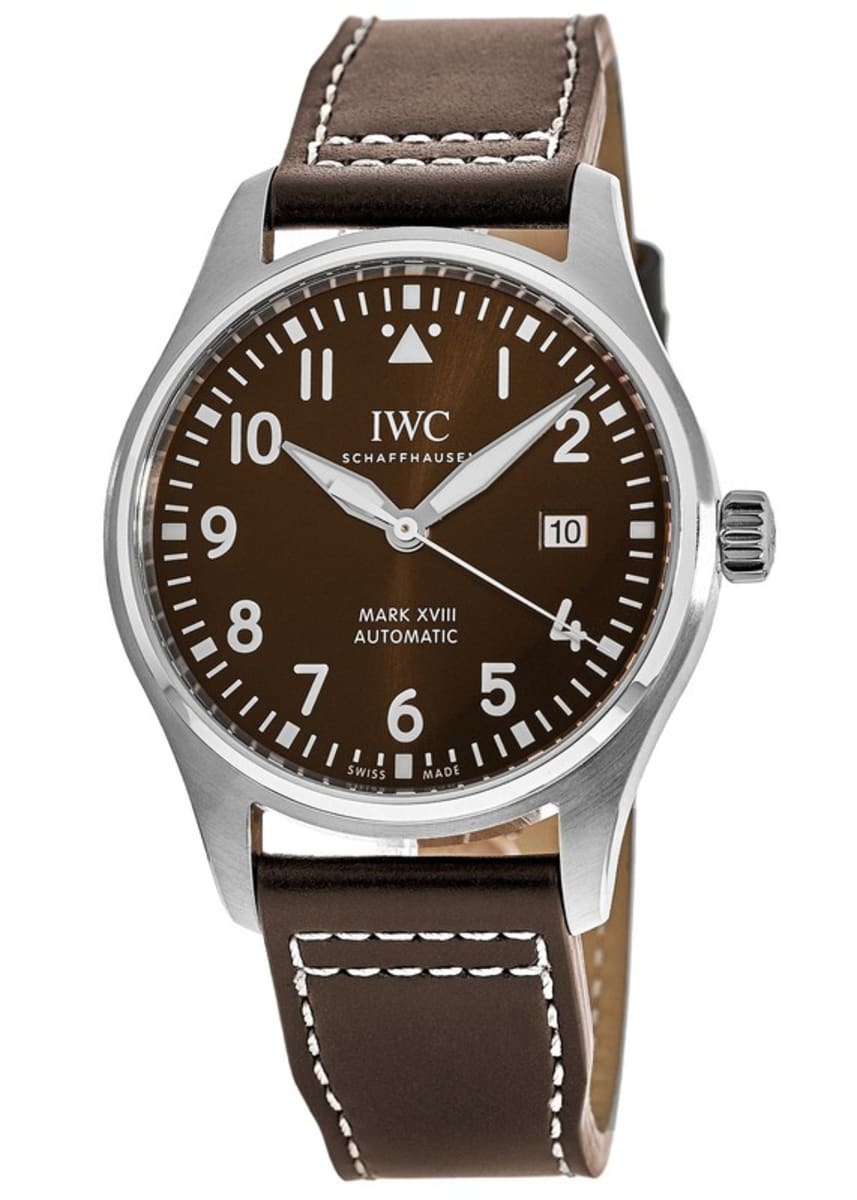  Shop Authentic IWC Pilot's Watch Mark XVII Edition "Antoine De Saint Exupery" Brown Dial Brown Leather Strap Watch for Men - IW327003 - Luxxuri