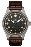  Shop Authentic IWC Pilot's Watch Mark XVIII 40mm Black Dial Brown Leather Strap Watch for Men - IW327006 - Luxxuri