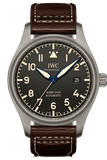  Shop Authentic IWC Pilot's Watch Mark XVIII 40mm Black Dial Brown Leather Strap Watch for Men - IW327006 - Luxxuri