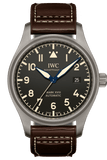  Shop Authentic IWC Pilot's Watch Mark XVIII 40mm Black Dial Brown Leather Strap Watch for Men - IW327006 - Luxxuri