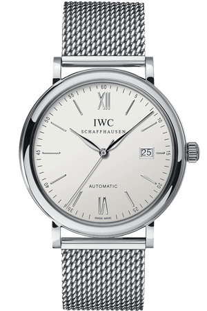  Shop Authentic IWC Portofino Automatic White Dial Silver Mesh Bracelet Watch for Men - IW356505 - Luxxuri