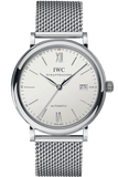  Shop Authentic IWC Portofino Automatic White Dial Silver Mesh Bracelet Watch for Men - IW356505 - Luxxuri