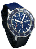  Shop Authentic IWC Aquatimer Chronograph Blue Dial Blue Rubber Strap Watch for Men - IW376711 - Luxxuri