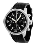  Shop Authentic IWC Aquatimer Chronograph Black Dial Black Leather Strap Watch for Men - IW376803 - Luxxuri