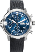  Shop Authentic IWC Aquatimer Automatic Chronograph 44mm Blue Dial Black Rubber Strap Watch for Men - IW376805 - Luxxuri