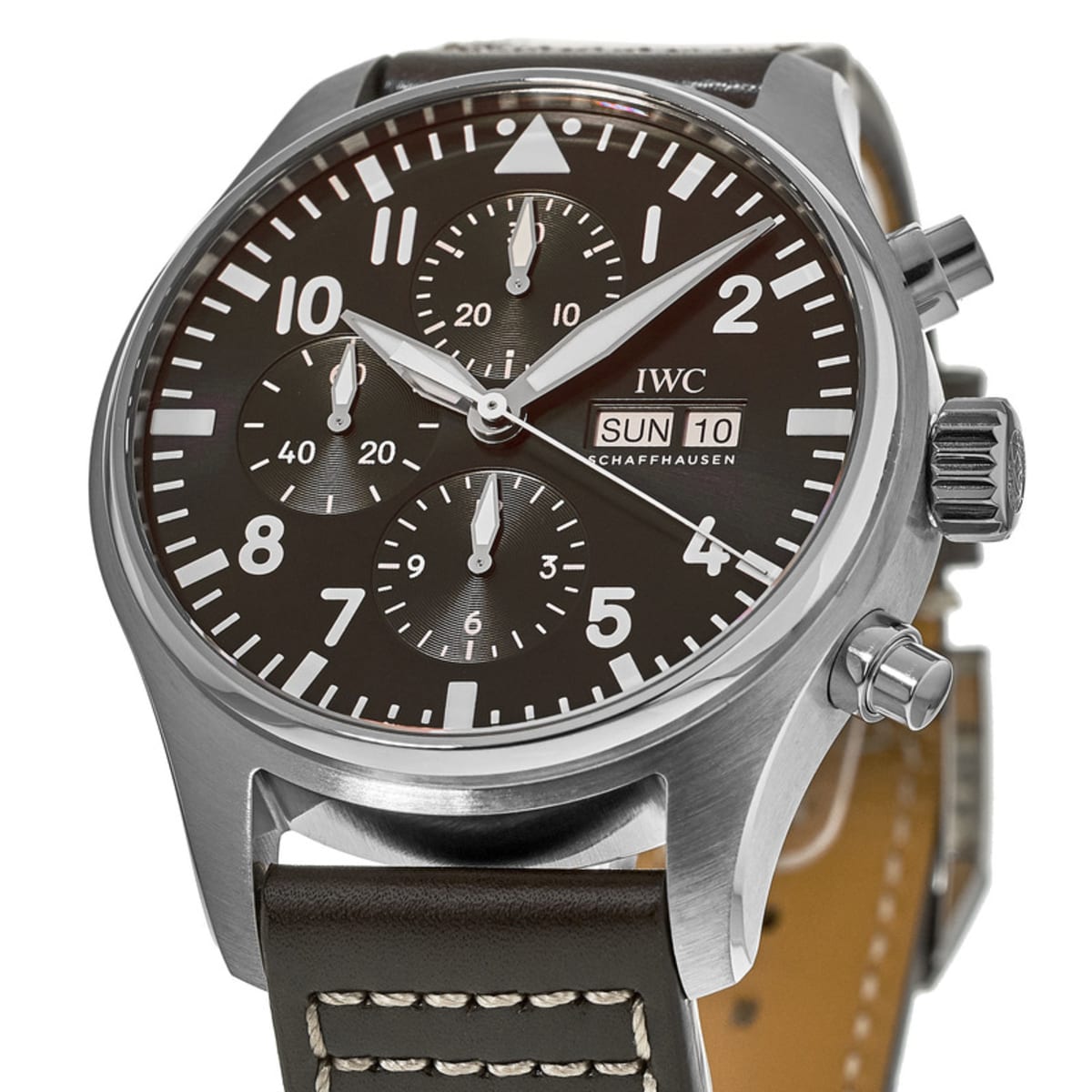  Shop Authentic IWC Pilot's Watch Chronograph Edition Brown Dial Brown Leather Strap Watch for Men - IW377713 - Luxxuri