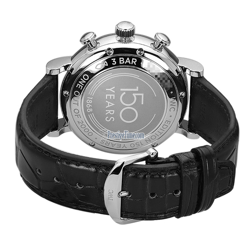  Shop Authentic IWC Portofino Chronograph Blue Dial Black Leather Strap Watch for Men - IW391023 - Luxxuri