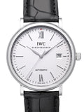  Shop Authentic IWC Portofino Automatic White Dial Black Leather Strap Watch for Men - IW356501 - Luxxuri