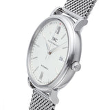  Shop Authentic IWC Portofino Automatic White Dial Silver Mesh Bracelet Watch for Men - IW356505 - Luxxuri