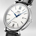  Shop Authentic IWC Portofino Automatic '150 Years' Edition Automatic White Dial Black Leather Strap Watch for Men - IW356519 - Luxxuri
