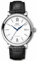  Shop Authentic IWC Portofino Automatic '150 Years' Edition Automatic White Dial Black Leather Strap Watch for Men - IW356519 - Luxxuri