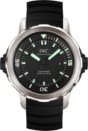  Shop Authentic IWC Aquatimer Automatic 2000 Black Dial Black Rubber Strap Watch for Men - IW358002 - Luxxuri